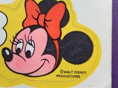 Vintage Walt Disney Productions Stickers – 1 Sheet – Mickey Minnie Pluto Donald