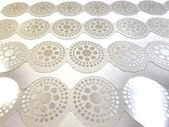 Sand Dollars Silver Accents Vellum K&Company Scrapbooking Stickers 4 pc 6″ x 1″