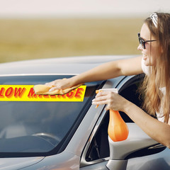Low Mileage Windshield Stickers 12 Pack Advertising Sticker | Measuring 14.5″ X