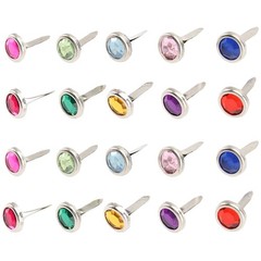 100 Pcs Round Paper Fasteners Pastel Brads Paper Crafts Brads