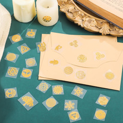 35 Pcs Gold Flower of Life Metal Stickers Sacred Geometry for Art DIY Crafts