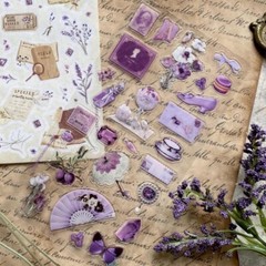 Lovely Lavender – Sticker Sheet – Floral – Retro – New in Packaging