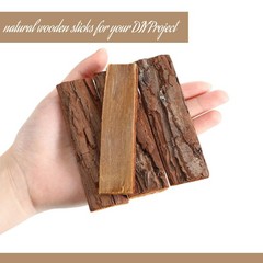 Sosation 135 Pcs 4″ Wood Crafts Sticks Tree Bark for Crafts Natural Madera pa…