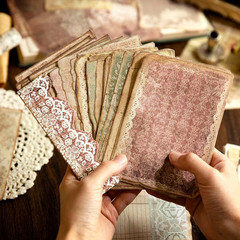 300 Sheets Vintage Scrapbook Paper, Scrapbooking Journaling Supplies Decorative