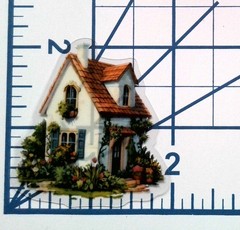 Cottage Style Fairy Tale House Clear Vinyl Decal Sticker Water Resistant Laptop