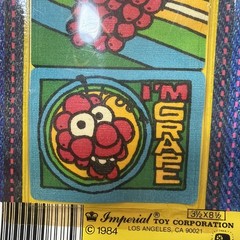 RARE Vintage SNIFFEE LINEN Iron On Imperial Toy Co. Scratch N Sniff GRAPE 1984