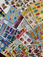 MASSIVE COLLECTION 1980’s 90’s Stickers Foil Puffy Wiggle Eyes 292 Sheets Vtg