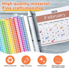 6720 Pcs 1/4 Inch Small Colored Dot Stickers Round Adhesive Labels for Office