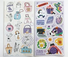 Stickii Club Sticker Sheets Lot of 12 Cute Cats Plants Witches Mushrooms