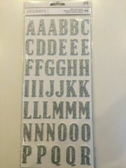 Lot of 5 AMERICAN CRAFTS ALPHA Glitter FOAM STICKER BUNDLE 614372