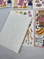 Vtg American Greeting Girls Sticker Activity Sheet Paper Doll/Dress Up 6 Sheets