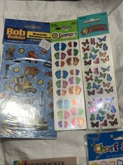 Set Of Assorted Stickers Sandylion Hallmark Etc. Prismatic,Glitter Etc 2 Opened