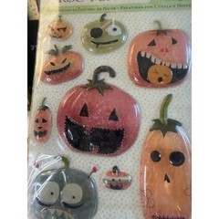 2003 K&Company Carolyn Gavin Snow Globe Pumpkin Halloween Stickers 9 pc