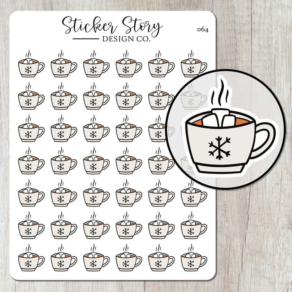 Hot Cocoa Planner Stickers