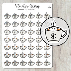Hot Cocoa Planner Stickers