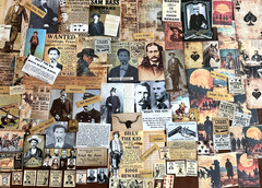 #780 – RARE WILD WEST GUNFIGHTER GAMBLER LAWMEN OUTLAW JUNK JOURNAL KIT 100+ PCS