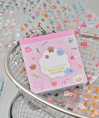 Pre-Cut Cute Portable Stickers Book for Scrapbooking – Love Theme Small Ephem…