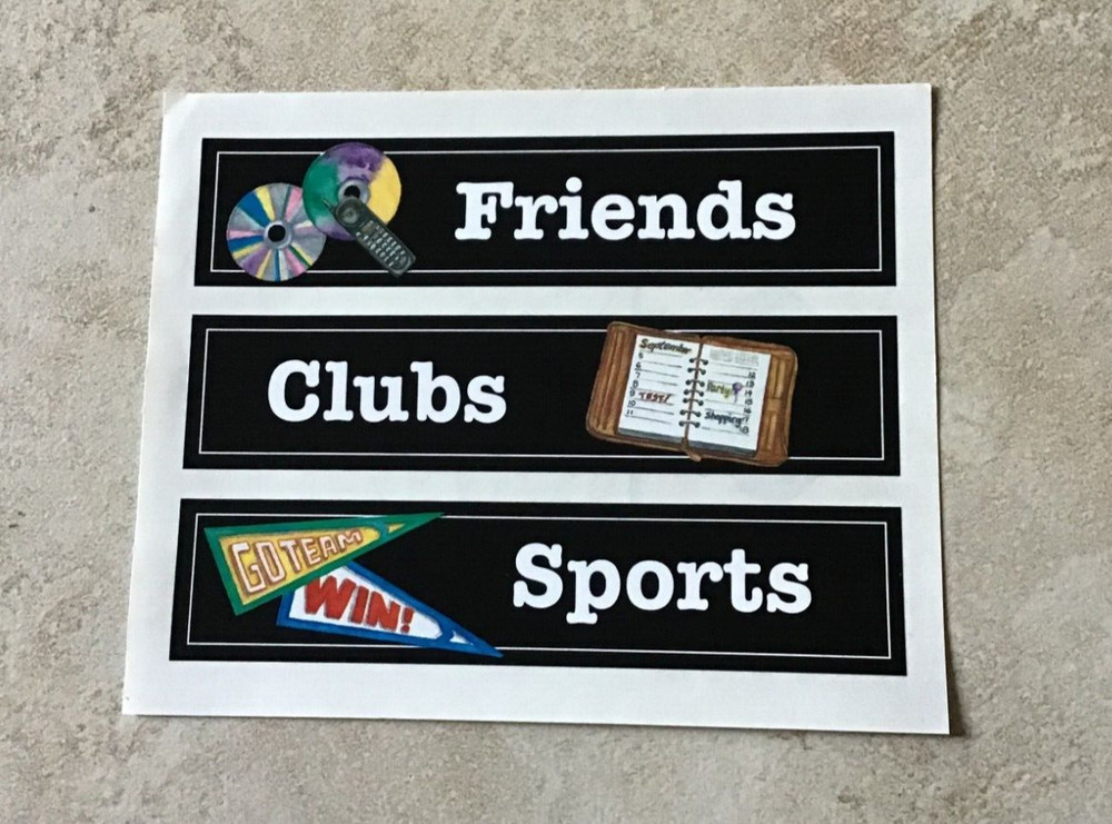 VINTAGE Creative Memories Stickers SCHOOL TITLES FRIENDS CLUBS SPORTS *