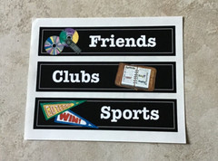 VINTAGE Creative Memories Stickers SCHOOL TITLES FRIENDS CLUBS SPORTS *