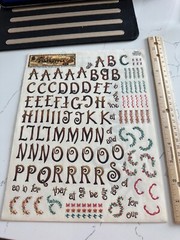 Provo Craft Michelle Anderson Pathways Sepia Alphabet Overlay Words Decorations