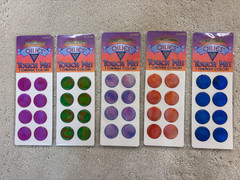 vintage oilies liquid crystal stickers – lot of circles – 5 packs
