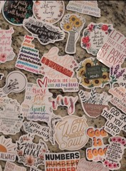 Inspirational Jesus Christian Stickers – 50Pcs Bible Verse Phrase Multicolor