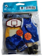 Jolees Yellow It’s Raining Drops Coat Jacket & Basketball Sport Team Sticker 3D