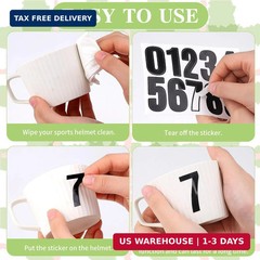200 Pcs Number Stickers, 20 Sheets 1.5 in Black Vinyl Stick on Numbers, 0-9 Adhe