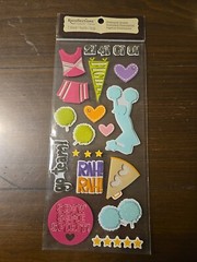 Recollections SCHOOL SPIRIT CHEERLEADING Puffy Scrapbooking Stickers