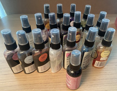 19 Tattered Angels Glimmer Mist 2 oz Spray Lot Deep Plum Timeless Lilac Pearl +