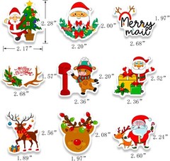Christmas Theme Stickers, 100Pcs Vinyl Waterproof Merry Christmas Stickers for E