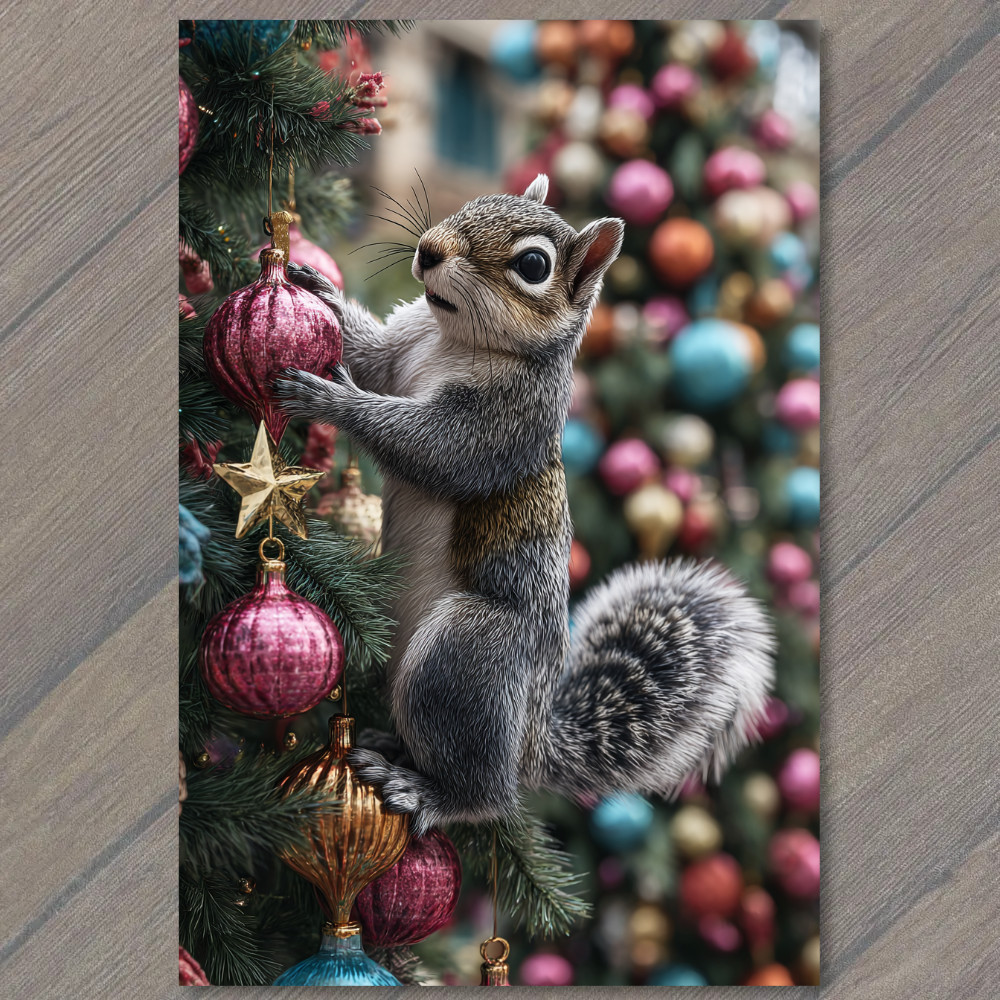 STICKER Christmas Squirrel Hanging Ornaments Holiday Tree Decorations Cute Fes