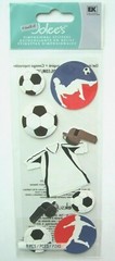 Soccer Uniform Ball Whistle Kick Play Team League Player Jolee’s Stickers