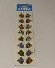 Hambly Studies Stickers Comedy Tragedy Masks Drama Theater Silver Gold 1990s USA
