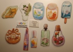 Mixed Art – Transparent – Stickers -10 PCs- 5 different styles! See Description