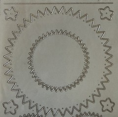 SILVER ZIGZAG CIRCLE Outline Stickers(4”x9”)Starform•Shape •Memories•Card Making
