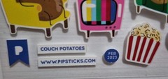 Pipstick Sticker Sheet 4×4 called «Couch Potatoes» From Feb 2023