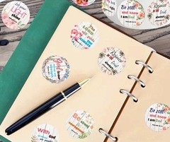 25 BIBLE VERSES ENVELOPE SEALS LABELS STICKERS 1″ ROUND – CHRISTIAN FAST SHIP