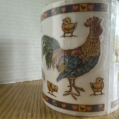 PSX Designs Rooster Crow Hen Sticker Roll Vintage RARE Chicks Stickers