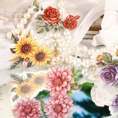 120pcs Vintage Floral Corner Stickers – Aesthetic Scrapbooking Supplies