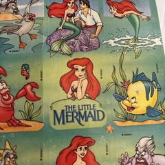 Vintage 1980’s The Little Mermaid stickers sheets Lot Of 3 -27 Total Stickers