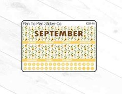 1009-4C~~September 8.5X11 Monthly View Planner Stickers.