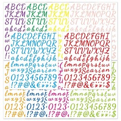 12 Sheets Alphabet Stickers, 912 Total, Multicolor, Vinyl, Waterproof, Custom…