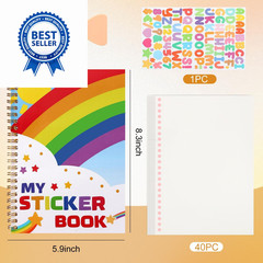 Reusable Sticker Storage Book Collecting Album 5.8 x 8.3 inches, white