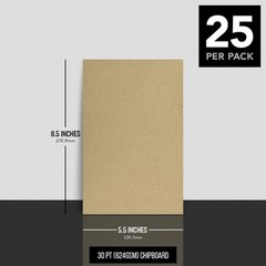 Durable Brown Kraft Chipboard – 25 Sheets of 30 Point for Scrapbooking and More