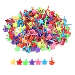 200PCS Flower Paper Fasteners Brads, Multicolor Metal Mini Brads