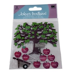 Jolees Dimensional Stickers Family Tree Scrapbook Embellishments Genealogy RARE