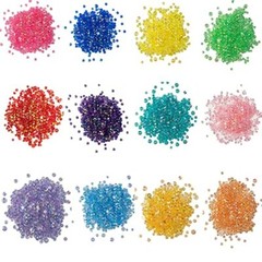 Buttons Galore Crystalz Set Multi Colored Colors AB Rhinestones for Crafts