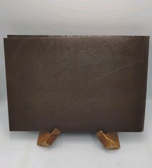 VTG Ecuador Hand Tooled Leather Photo Album Scrapbook 12×9 Landscape Scene