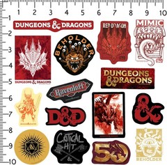 DUNGEONS AND DRAGONS YEAR OF THE DRAGON VARIETY DIE CUT VINYL 50 CT STICKER PACK